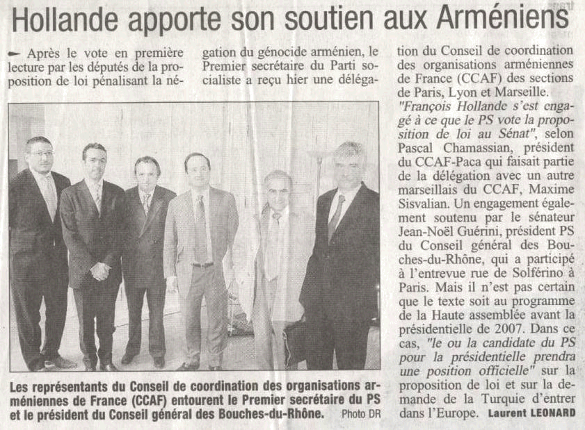 Le CCAF rencontre François Hollande