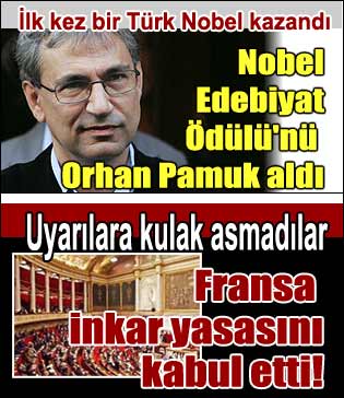 Génocide arménien et Nobel: les projecteurs braqués sur la Turquie
