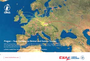 La compagnie aérienne tchèque situe Erévan à des centaines de kilomètres plus au nord