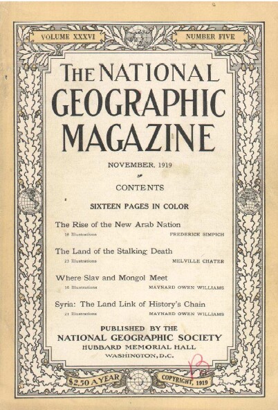 The National Geographic , november 1919 .