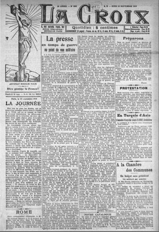 Journal La Croix 23 septembre 1915