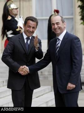 Rencontre entre Robert Kotcharian et Nicolas Sarkozy