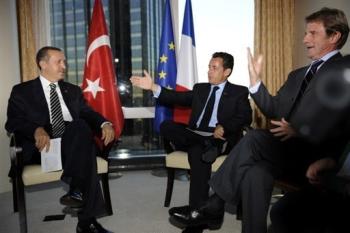 Rencontre entre Nicolas Sarkozy  et Recep Tayyip Erdogan à New York