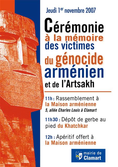 Cérémonie à la mémoire des victimes du génocide arménien et de l&rsquo;Artsakh