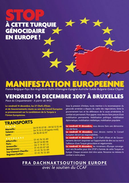 Le CCAF appelle à la mobilisation générale le 14 décembre 2007, à Bruxelles
