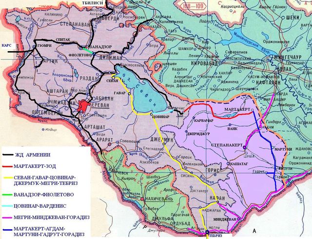 Les projets de voies ferrées en Arménie