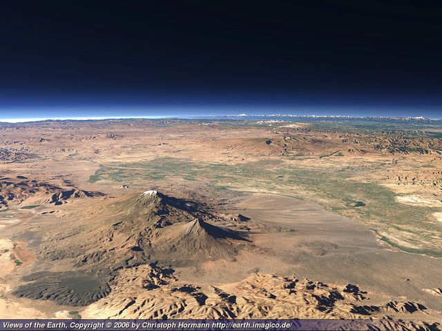 Le Mont Ararat vu du ciel