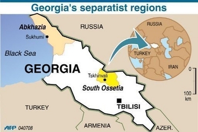 L&rsquo;Abkhazie et l&rsquo;Ossétie du Sud, soutenues par la Russie, contre la Géorgie