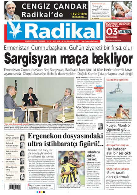 Interview de Serge Sarkissian au quotidien turc Radikal