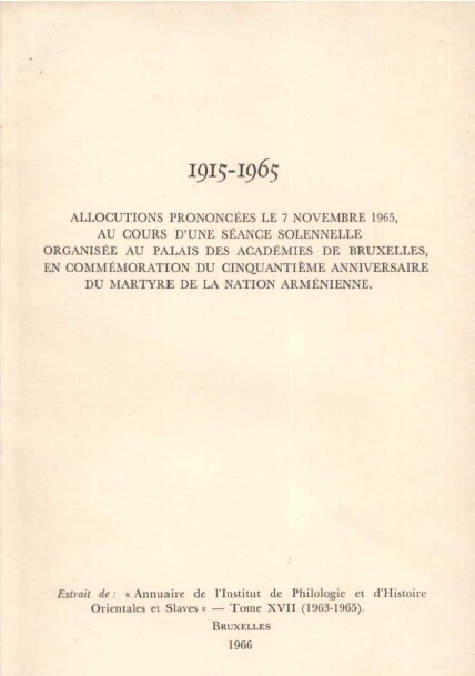 Allocutions prononcées le 7 novembre 1965