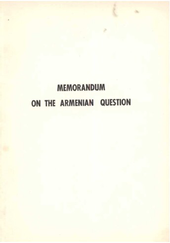 Memorandum on the armenian question