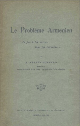 Le problème arménien – Krafft Bonnard – 1924