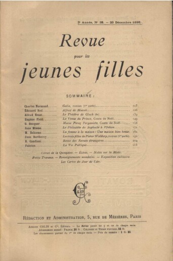 Revue pour les jeunes filles 1896