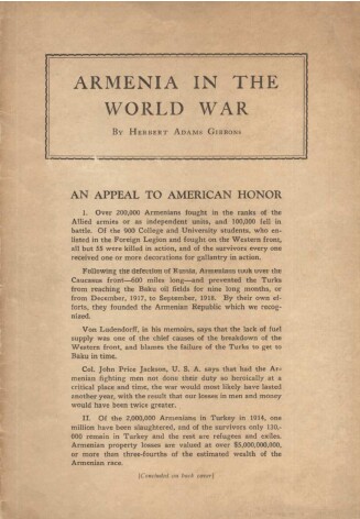 Armenia in the world war – Gibbons – 1926