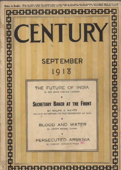 Century – September 1918 – Persecuted Armenia