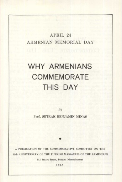 Why armenians commemorate this day 1965 ?