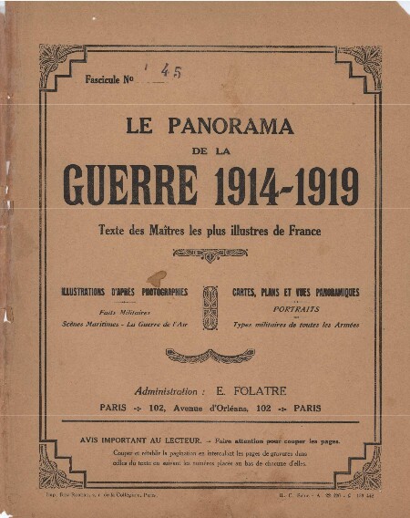 Le panorama de la guerre 1914 1919  No 45