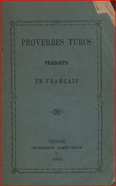 Proverbes turcs traduits en Francais 1881