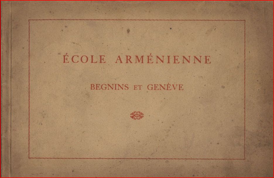 Ecole Arménienne – Begnins et Geneve – Krafft Bonnard 1928