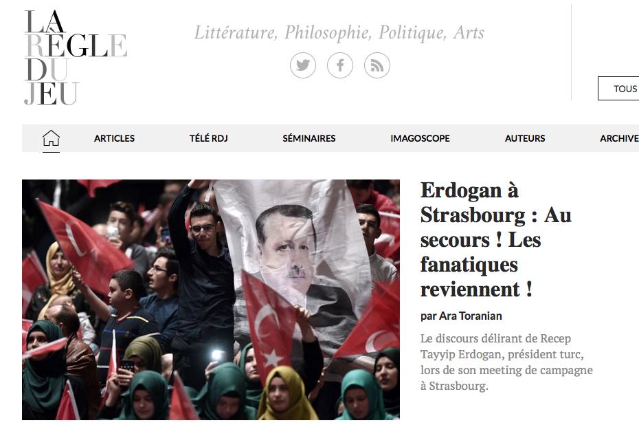 Erdogan à Strasbourg : Au secours ! Les fanatiques reviennent !