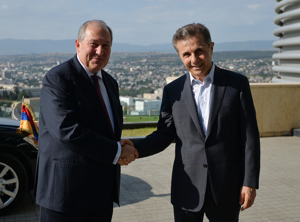 Le président arménien Armen Sarkissian a rencontré à Tbilissi l&rsquo;ex-Premier ministre géorgien Bidzina Ivanishvili