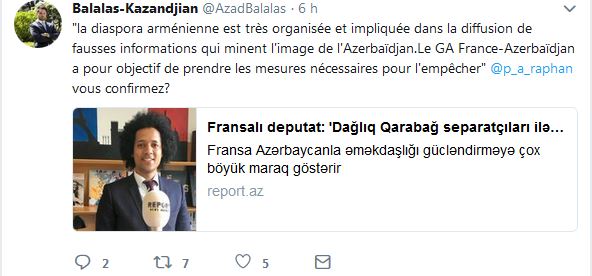 La diaspora arménienne est très organisée et impliquée dans la diffusion de fausses informations