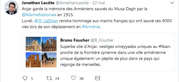 Jean-Yves Le Drian en Arménie