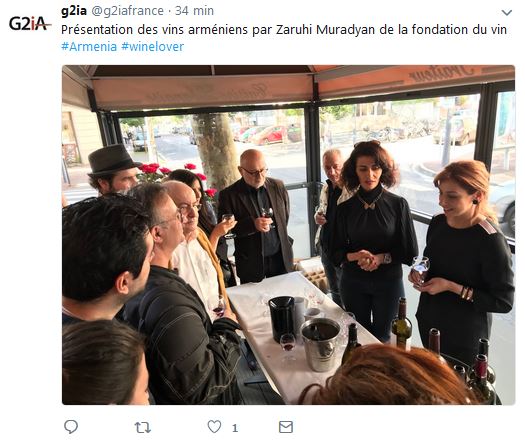 Présentation des vins arméniens par Zaruhi Muradyan de la fondation du vin