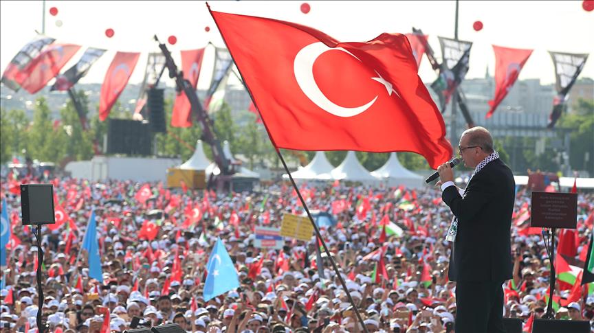 Des milliers de manifestants à Istanbul en soutien aux Palestiniens à l&rsquo;appel d&rsquo;Erdogan