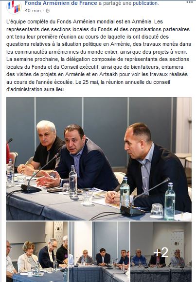 L&rsquo;équipe complète du Fonds Arménien mondial est en Arménie