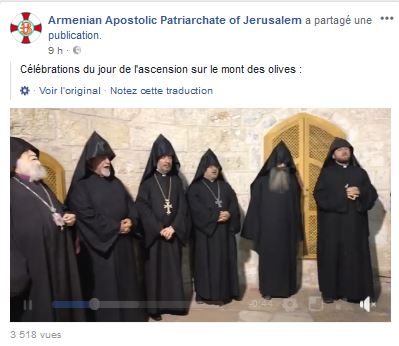 Célébrations du jour de l&rsquo;ascension sur le mont des olives
