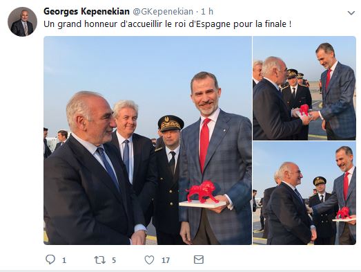 Georges Kepenekian : Un grand honneur d&rsquo;accueillir le roi d&rsquo;Espagne pour la finale !