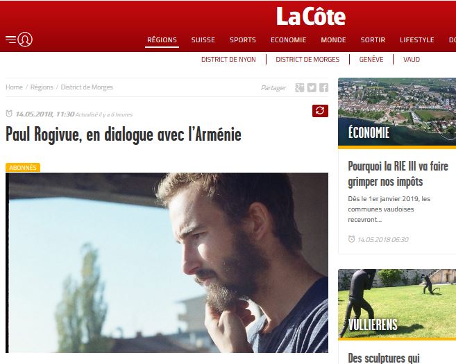 Paul Rogivue, en dialogue avec l&rsquo;Arménie