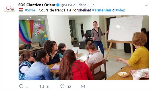 Syrie – Cours de français à l&rsquo;orphelinat arménien d&rsquo;Alep