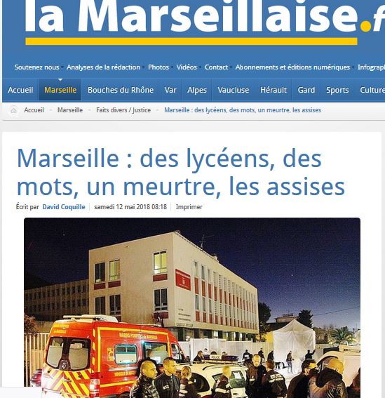 Marseille : des lycéens, des mots, un meurtre, les assises