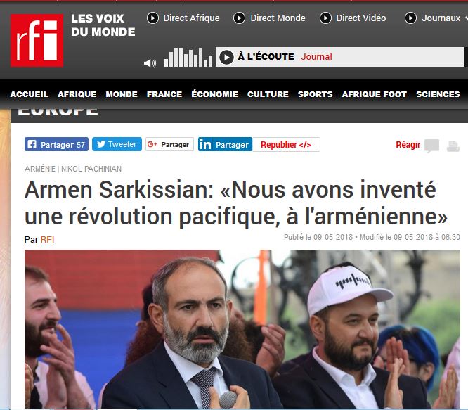 Armen Sarkissian: «Nous avons inventé une révolution pacifique, à l&rsquo;arménienne»