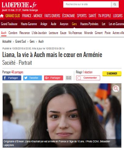 Liana, la vie à Auch mais le cur en Arménie