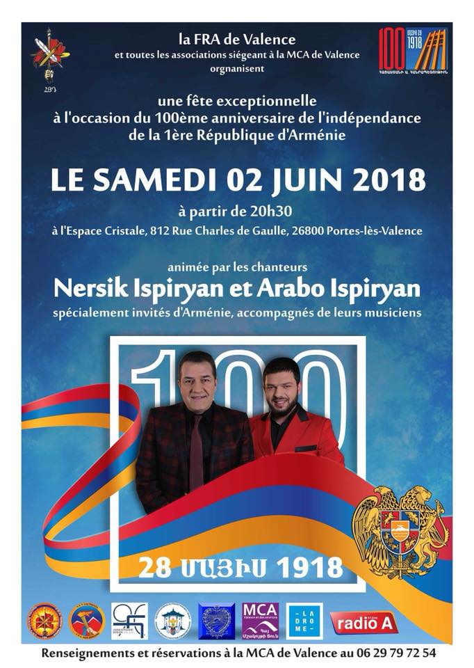 Fête exceptionnelle à l&rsquo;occasion du 100 ème anniversaire de la 1ère République d&rsquo;Arménie