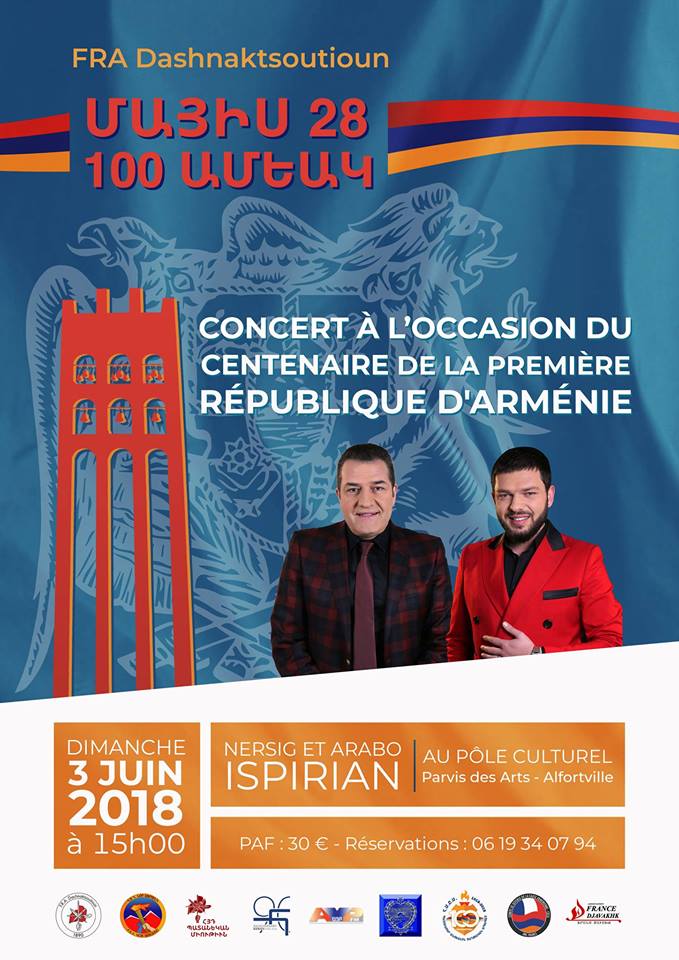 Concert à l&rsquo;occasion du centenaire de la Première République d&rsquo;Arménie