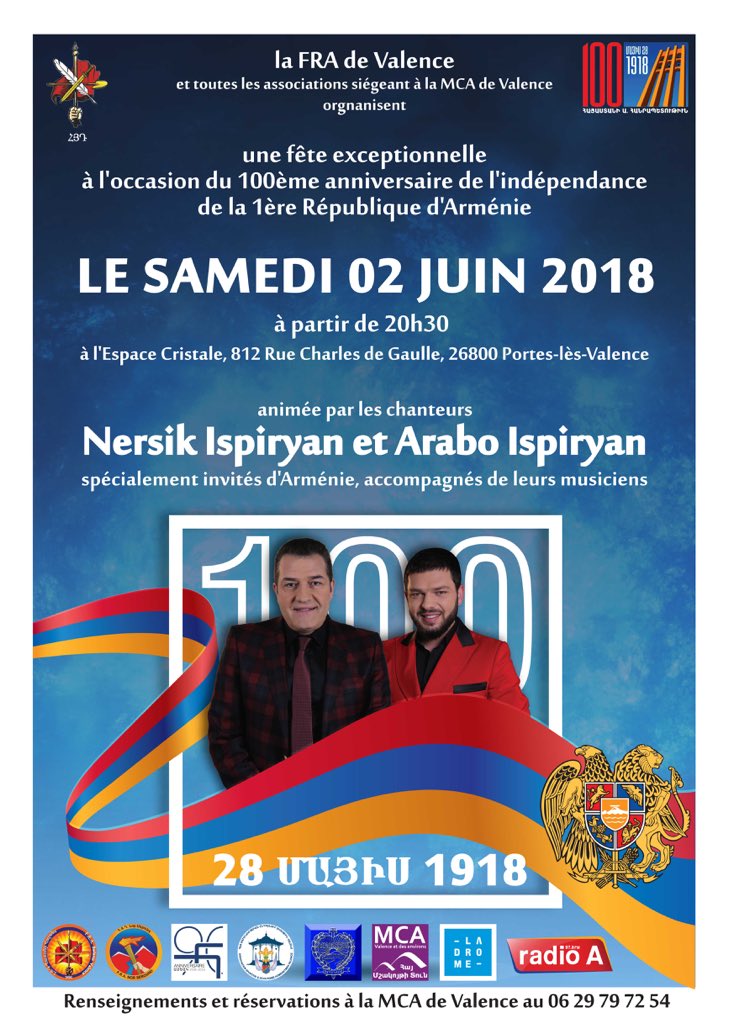 Centenaire de l&rsquo;indépendance de la première République d&rsquo;Arménie