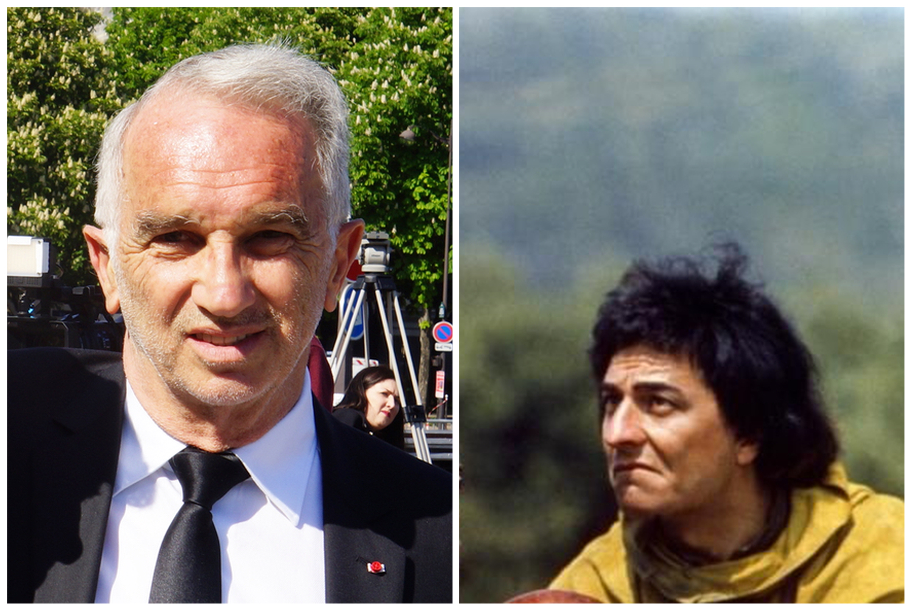 Le film «Les Visiteurs» produit par Alain Terzian sur les Champs Élysées en plein air