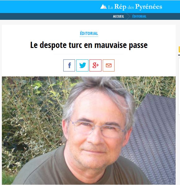 Le despote turc en mauvaise passe