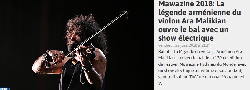 Mawazine 2018: La légende arménienne du violon Ara Malikian ouvre le bal avec un show électrique