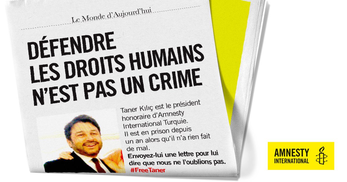 Maintien en prison du directeur d&rsquo;Amnesty Turquie