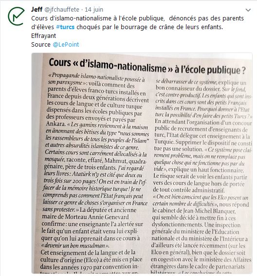 Cours d&rsquo;islamo-nationalisme à l&rsquo;école publique