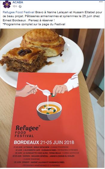 Refugee Food Festival Bravo à Narine Lalayan et Hussam Eltabel pour ce beau projet.
