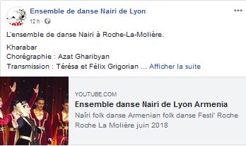 L&rsquo;ensemble de danse Nairi à Roche-La-Molière.