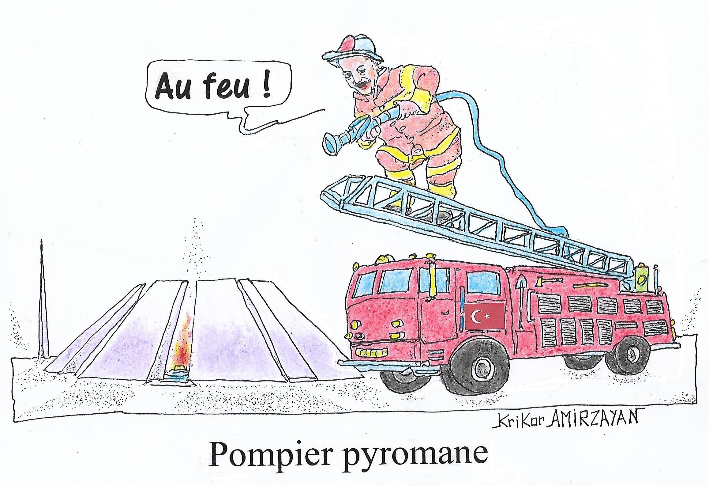 La flamme éternelle du mémorial du génocide à Erévan…éteinte par la pluie…