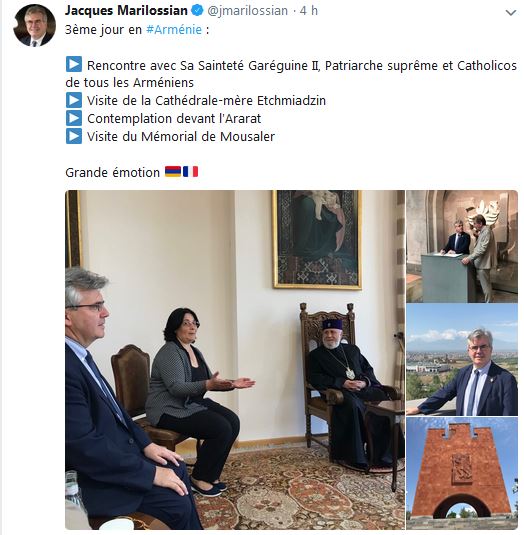 Jacques Marilossian : 3 ème jour en Arménie