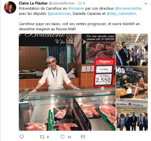 Claire Le Flécher : Présentation de Carrefour en Arménie par son directeur